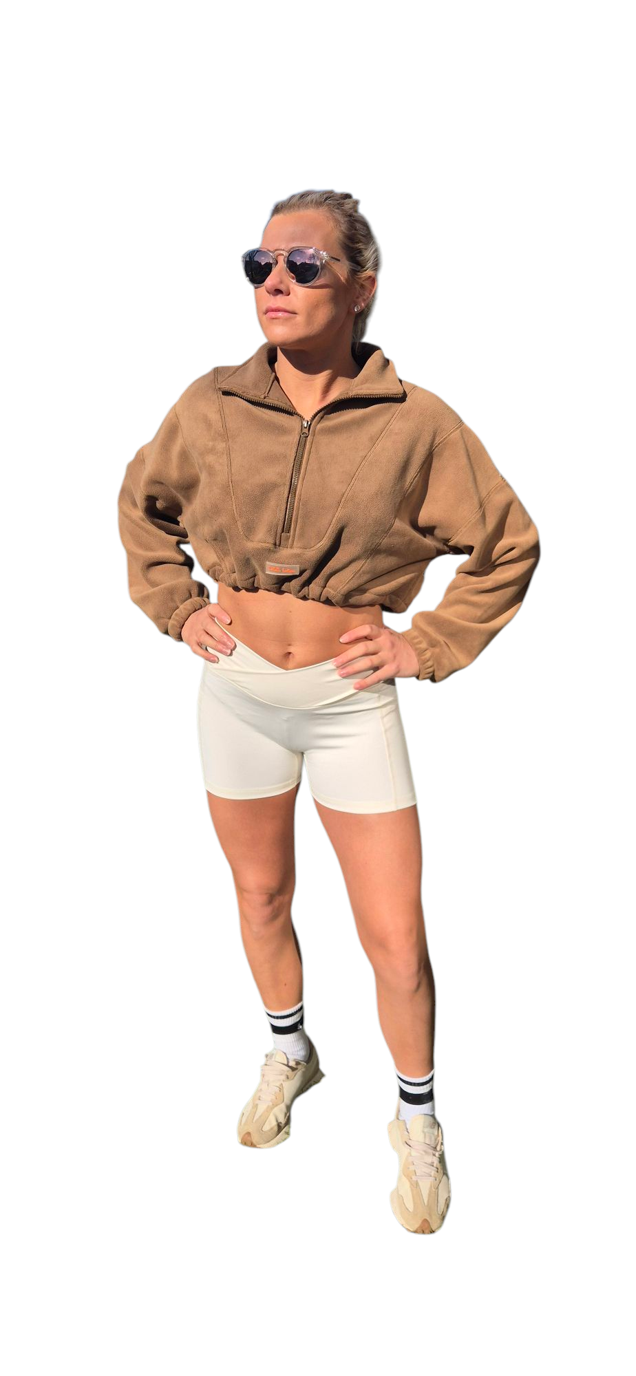 Barbells Boutique cropped fleece tops