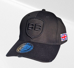Black BB Baseball Peak Cap