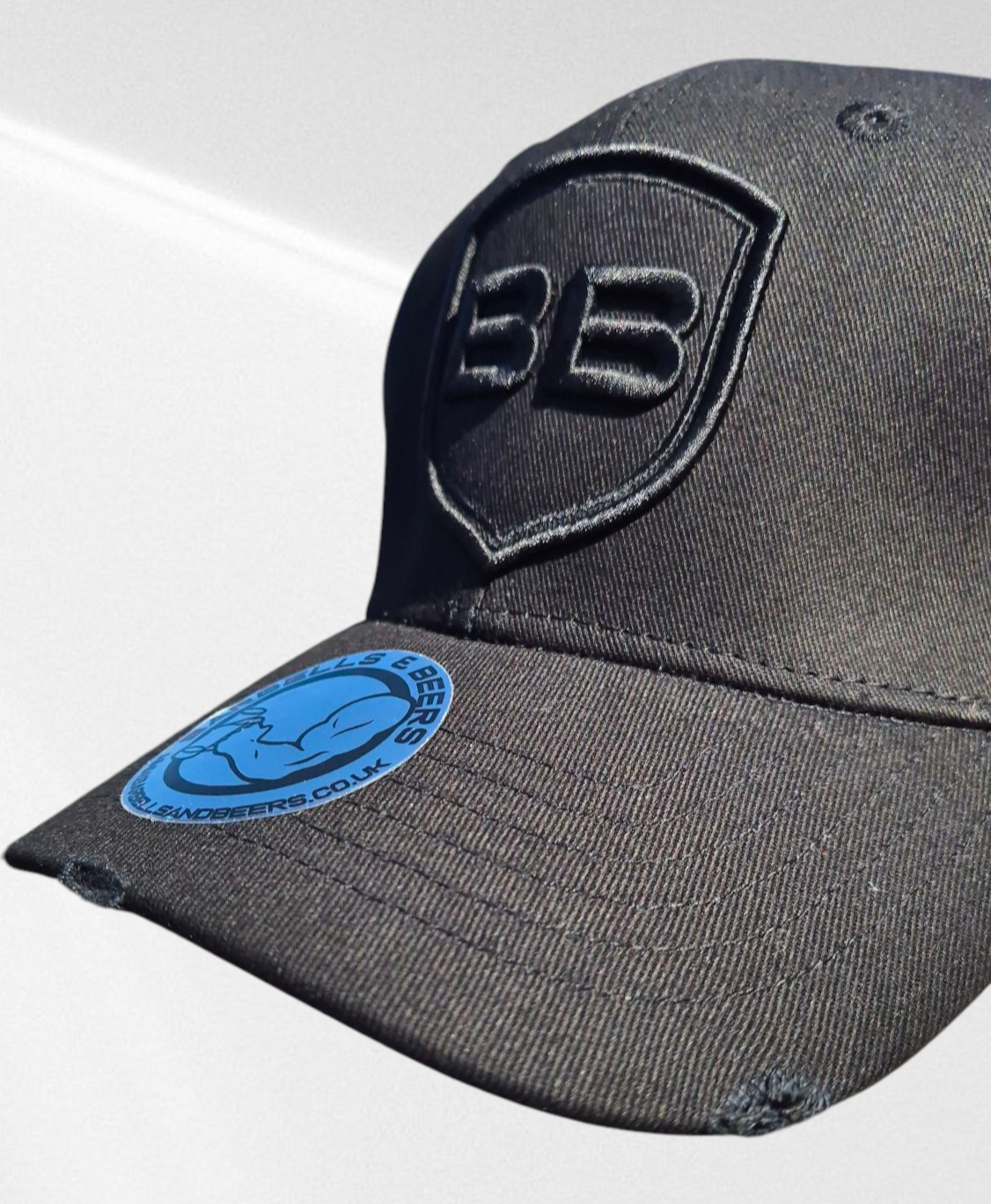 Black BB Baseball Peak Cap