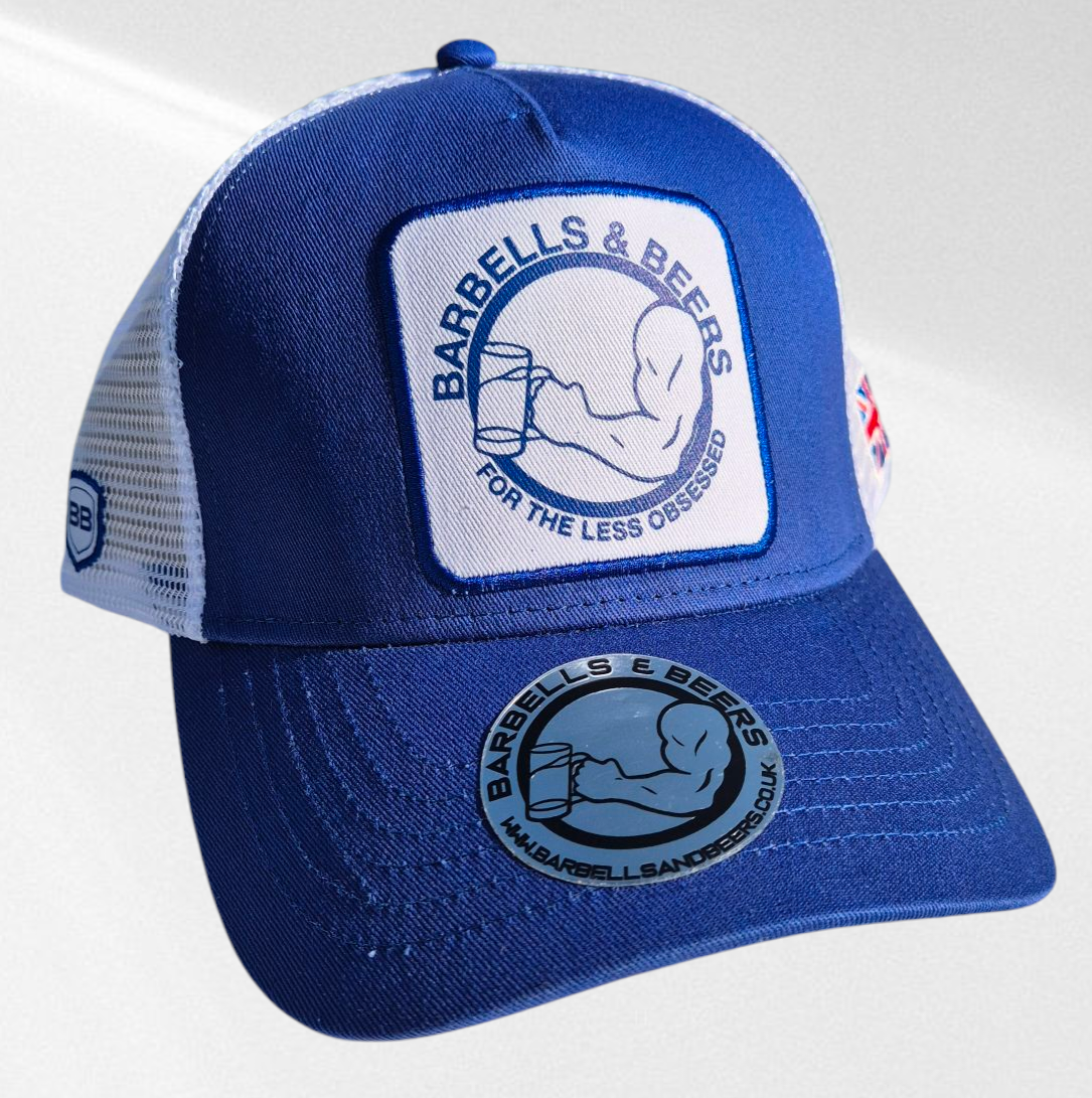 Blue Strong Arm Trucker Cap
