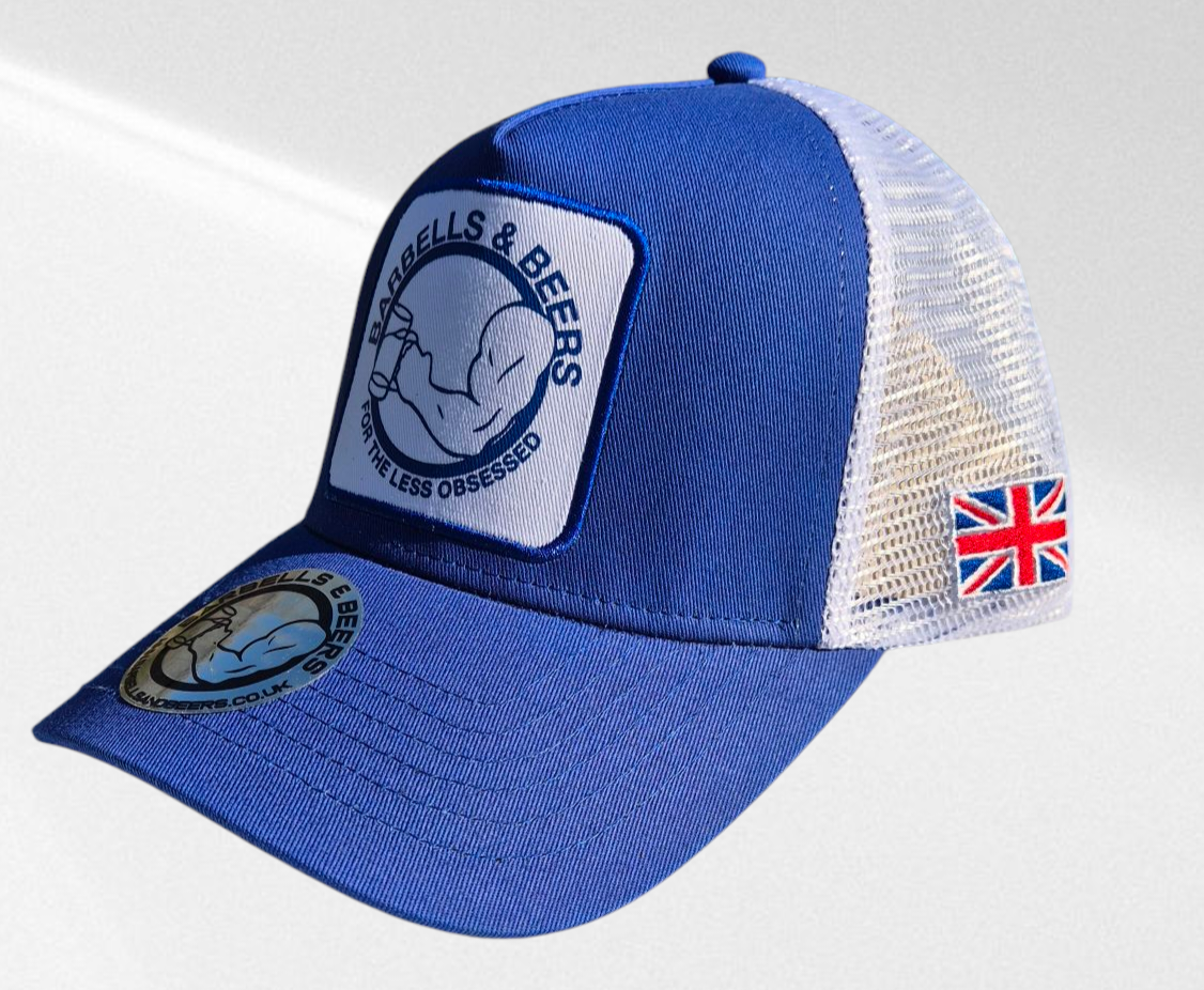Blue Strong Arm Trucker Cap