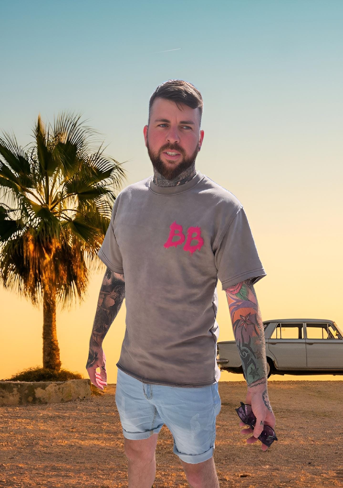 "Live Life Like You Stole It" Oversized Distressed Tee
