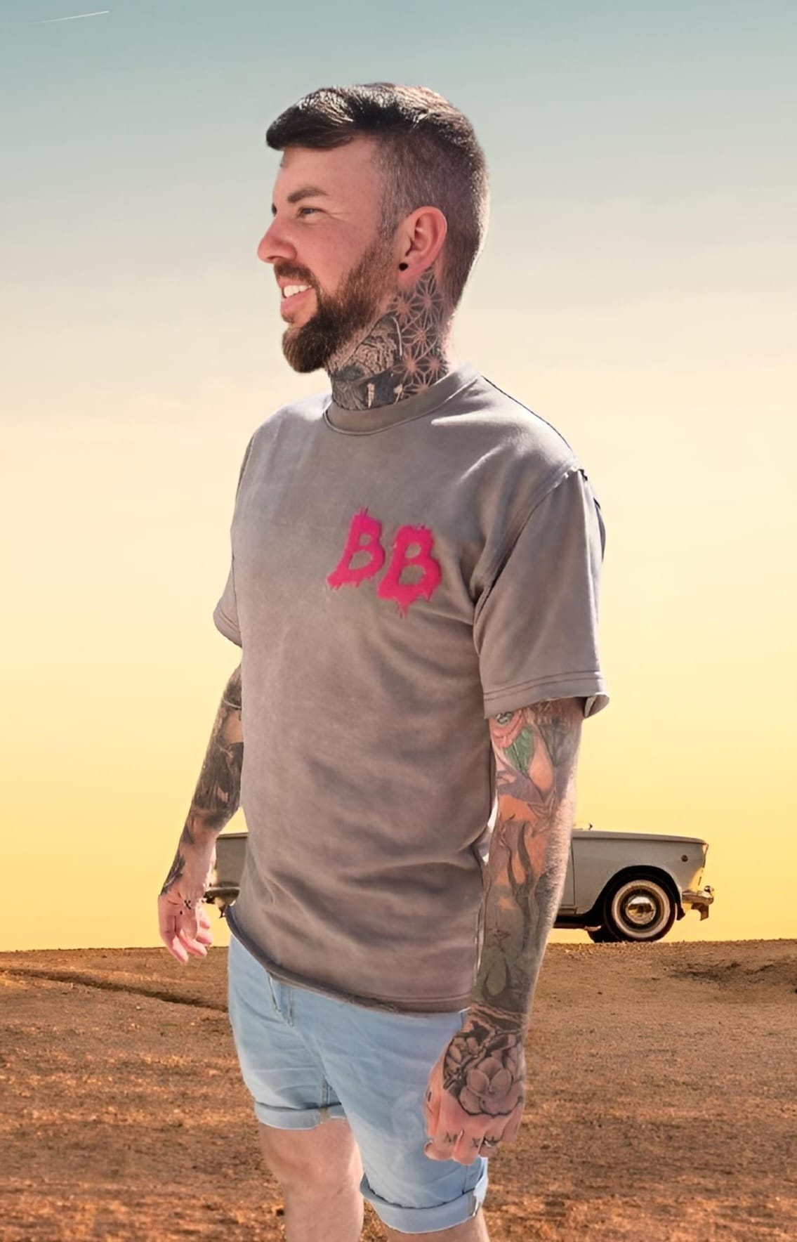 "Live Life Like You Stole It" Oversized Distressed Tee