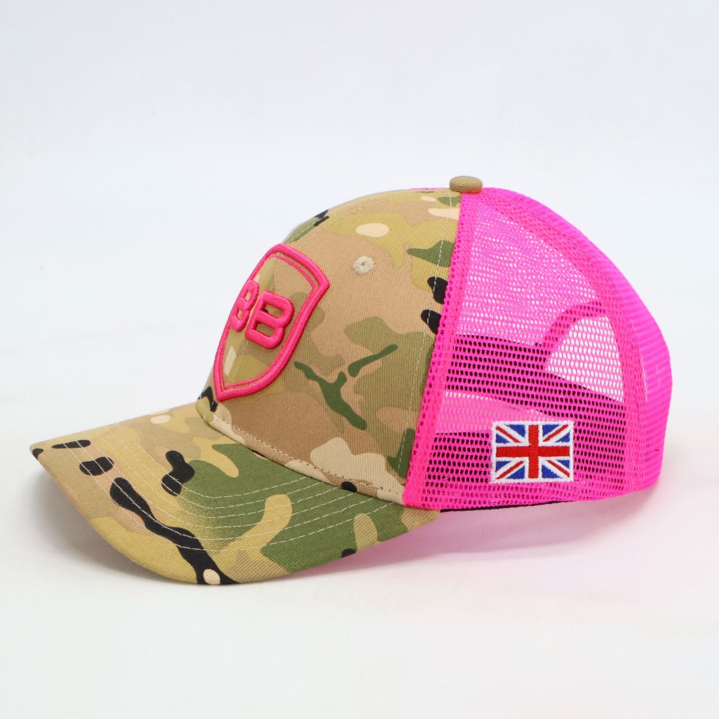 Camo and Neon Pink Trucker Cap