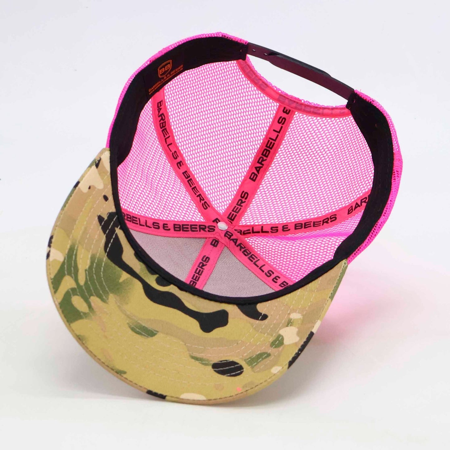 Camo and Neon Pink Trucker Cap