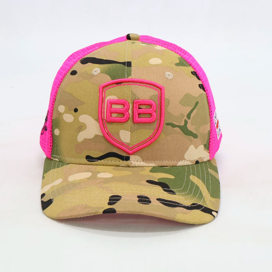 Camo and Neon Pink Trucker Cap