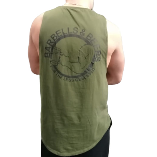 FOR THE LESS OBSESSED TANK GREEN/BLACK
