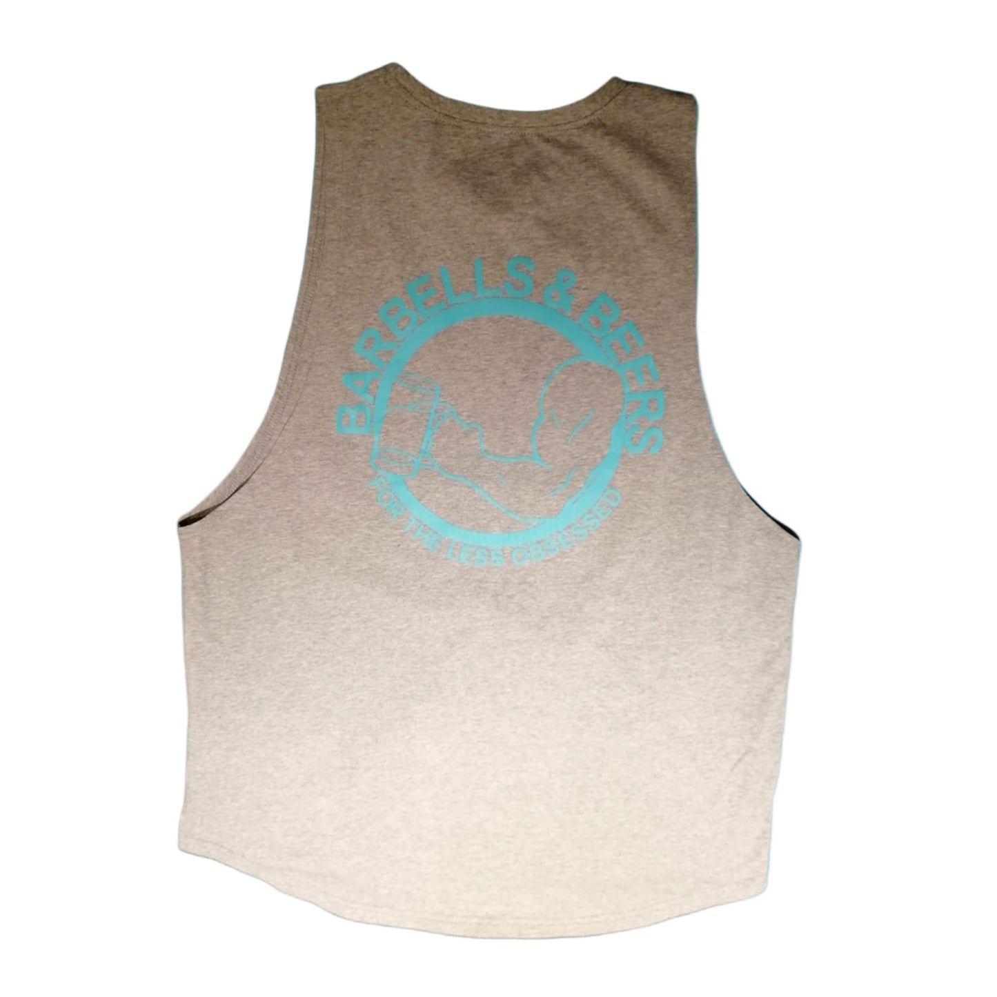 FOR THE LESS OBSESSED TANK GREY/NEON BLUE