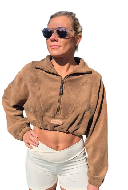 Barbells Boutique cropped fleece tops