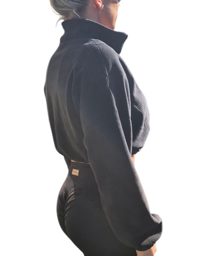 Barbells Boutique cropped fleece tops