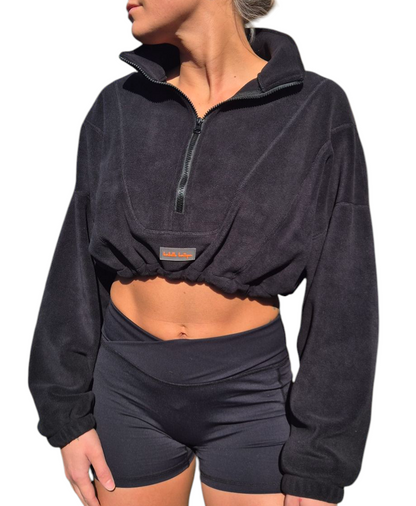 Barbells Boutique cropped fleece tops