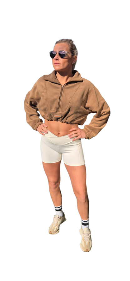 Barbells Boutique cropped fleece tops