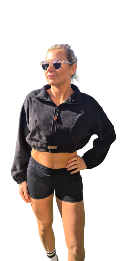 Barbells Boutique cropped fleece tops