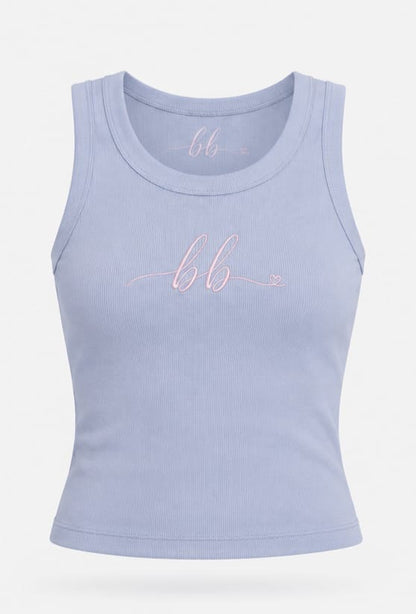 Womens Organic Rib Crop Tank