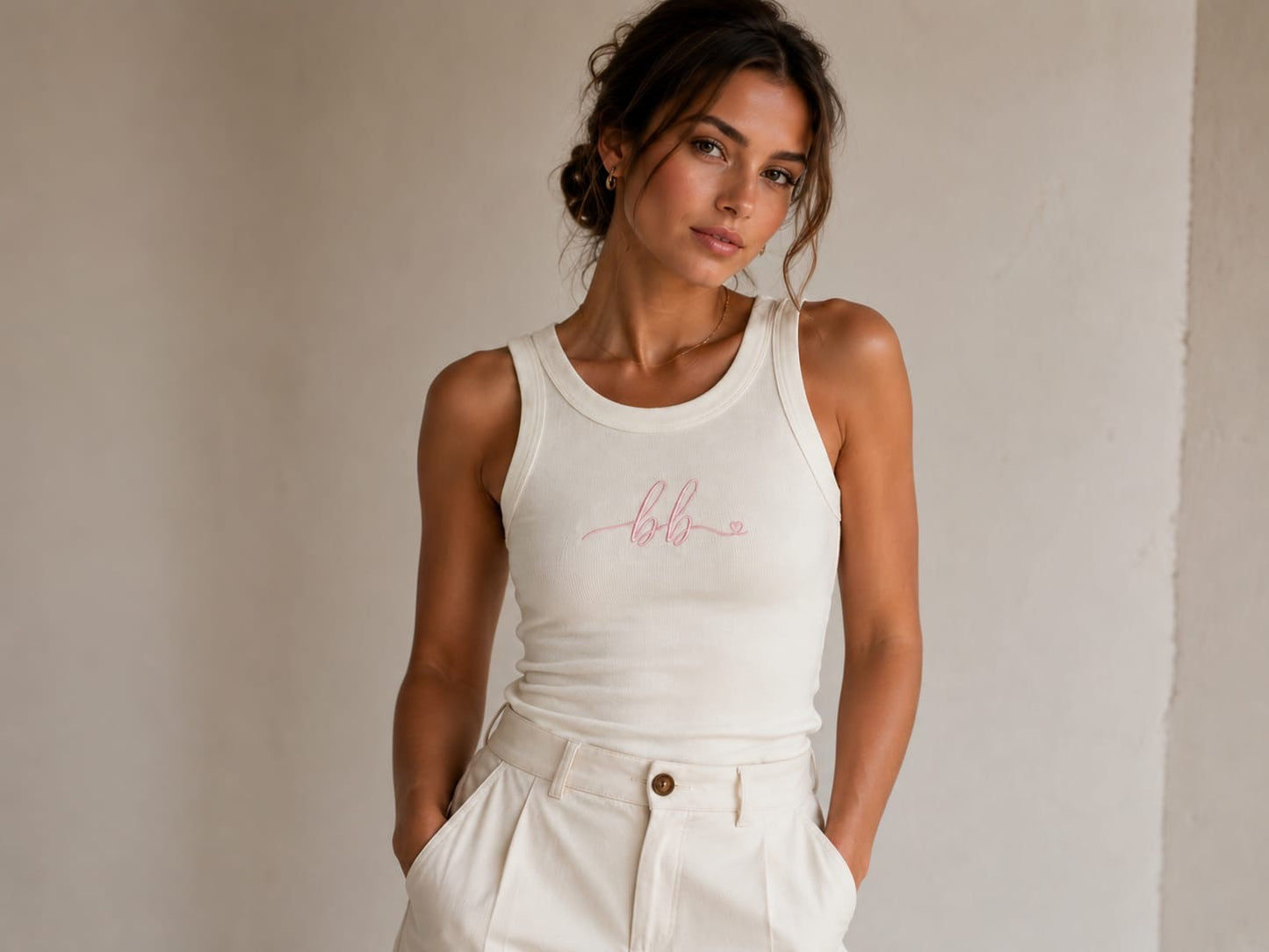 Womens Organic Rib Crop Tank