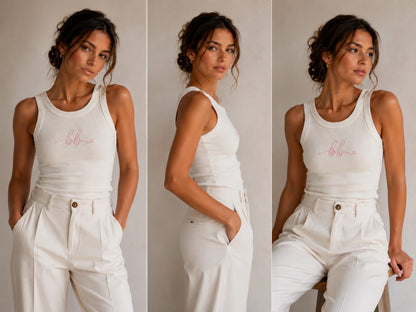 Womens Organic Rib Crop Tank