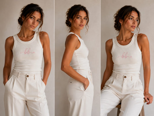 Womens Organic Rib Crop Tank