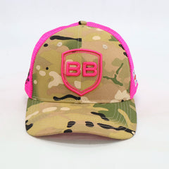 Camo and Neon Pink Trucker Cap