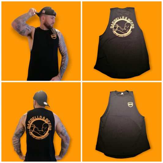 FOR THE LESS OBSESSED TANK BLACK/ORANGE