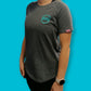 FOR THE LESS OBSESSED GREY/NEON BLUE UNISEX TEE