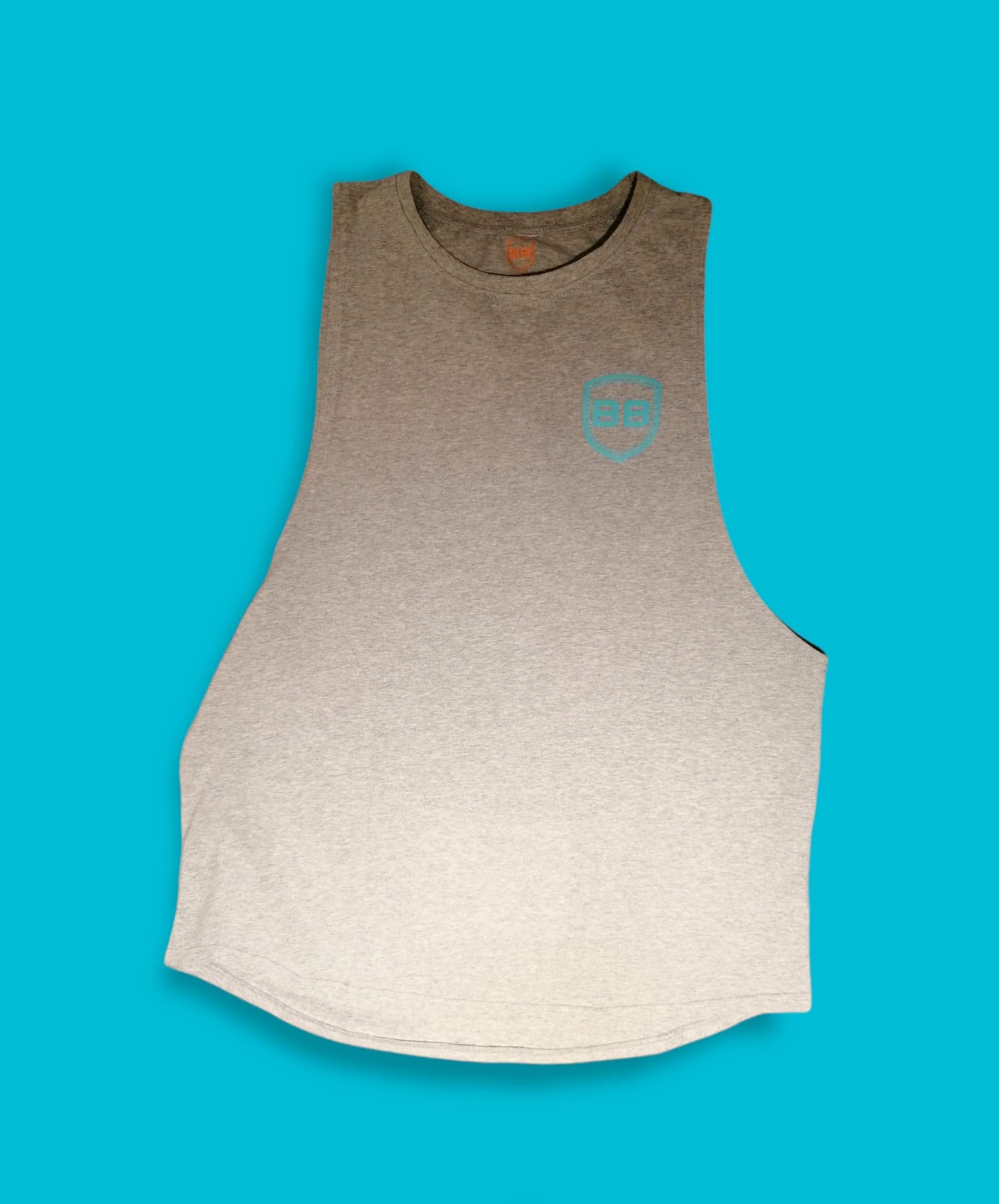 FOR THE LESS OBSESSED TANK GREY/NEON BLUE