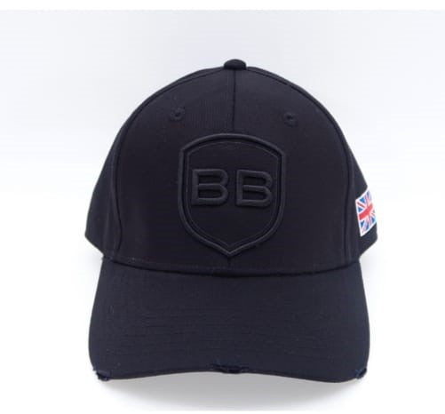 Black BB Baseball Peak Cap